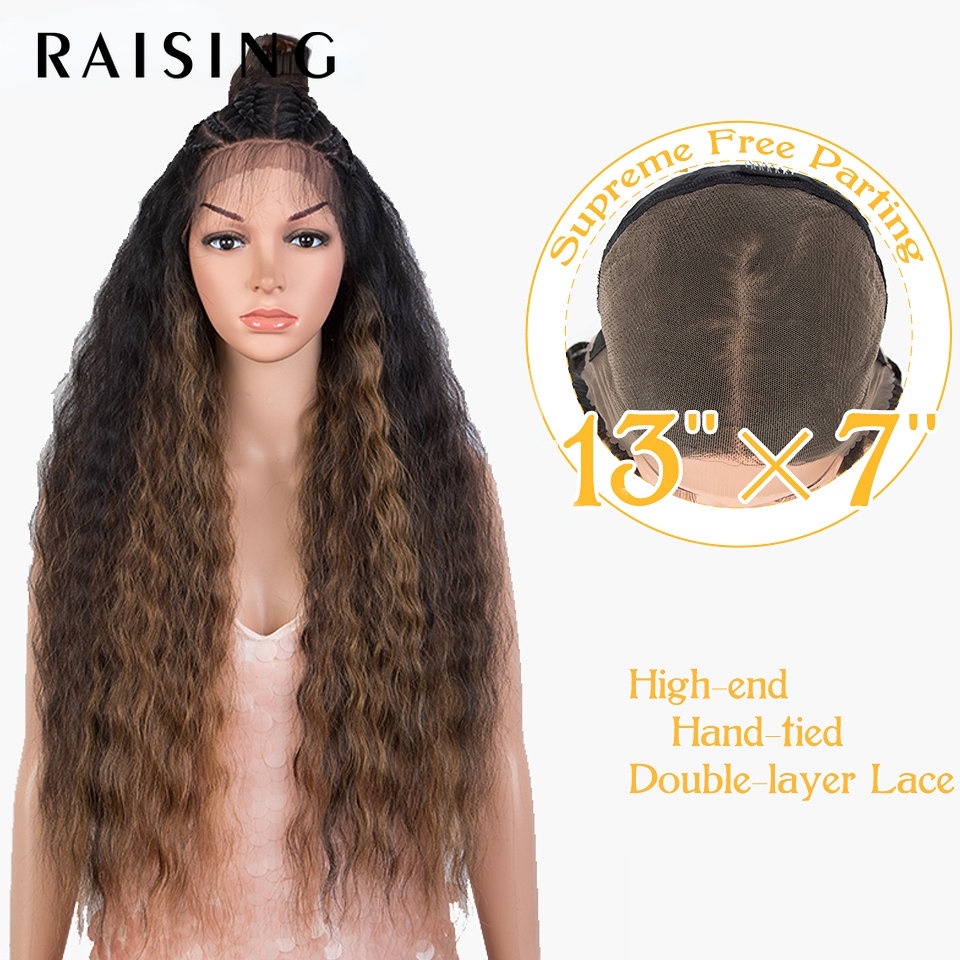 Raising 13X7 Synthetic Lace Front Wig 30 Inch Long For Black Women