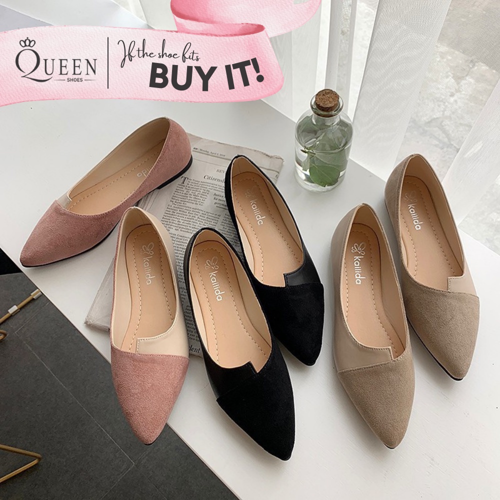 【Queen】New Korean Fashion Dollshoes Casual Loafer Flat Shoes | Shopee ...