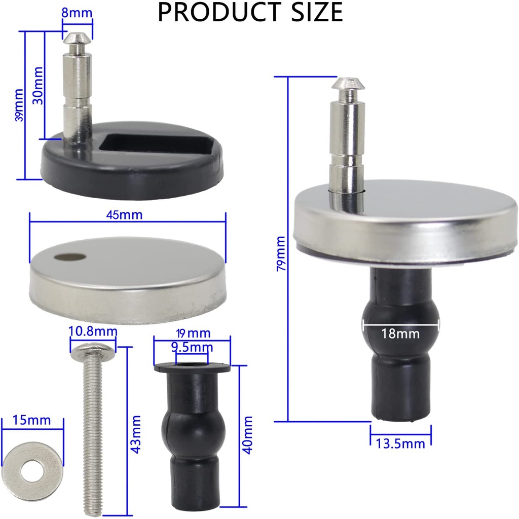 [READY STOCK] Metal Toilet Seat Fasteners Connector Hinge Replacement ...