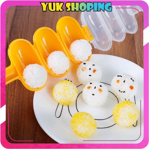 Yukshoping Round Ball Bento Rice Mold Roll Plus Rice Ball Shaker Bento ...