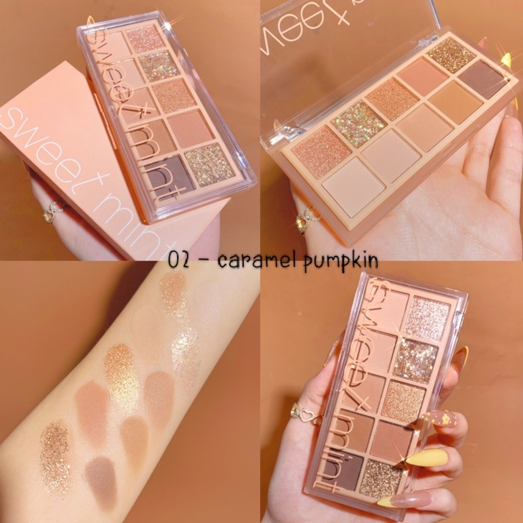 Sweet Mint 10 Colors Beauty Eyeshadow Palette Matte and Shimmer Shades