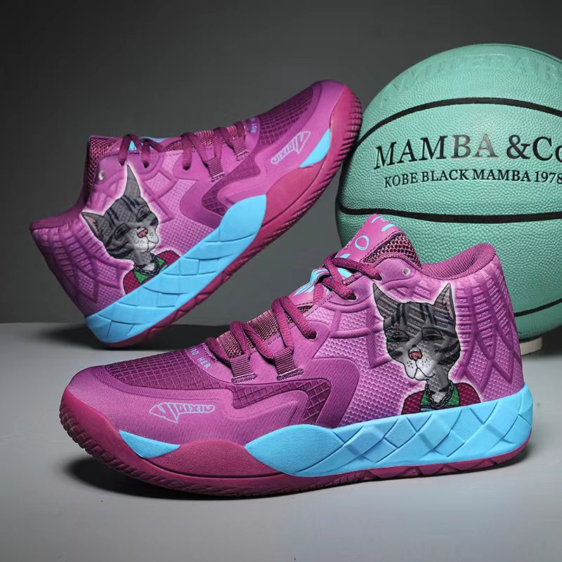 Trendy Midcut Printed Basketball Footwear Colorful Design's For Men's