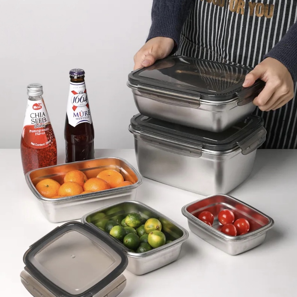304 thickened stainless steelfor freshness preservation box student ...
