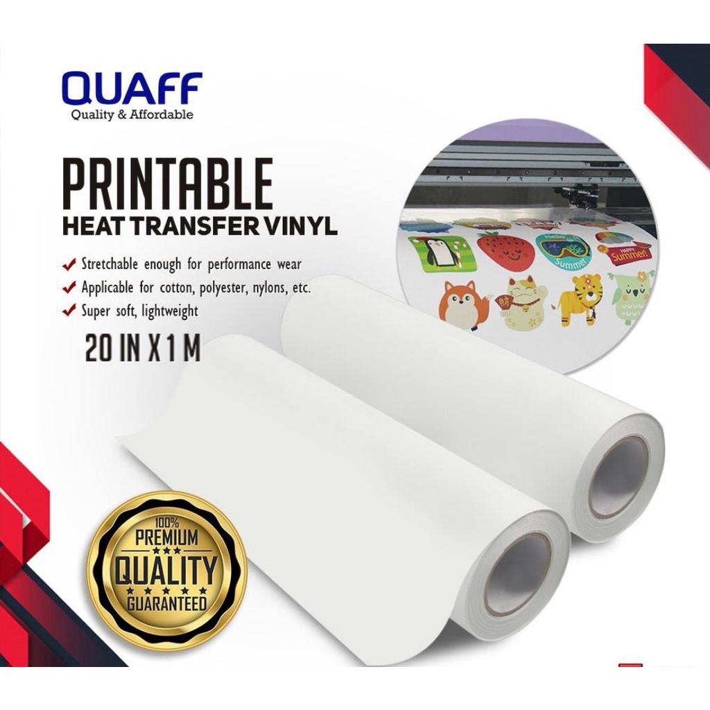 (5 METER)20 inches Eco-solvent Printable Vinyl For tshirt Printing Thick / Thin Output Heat ...