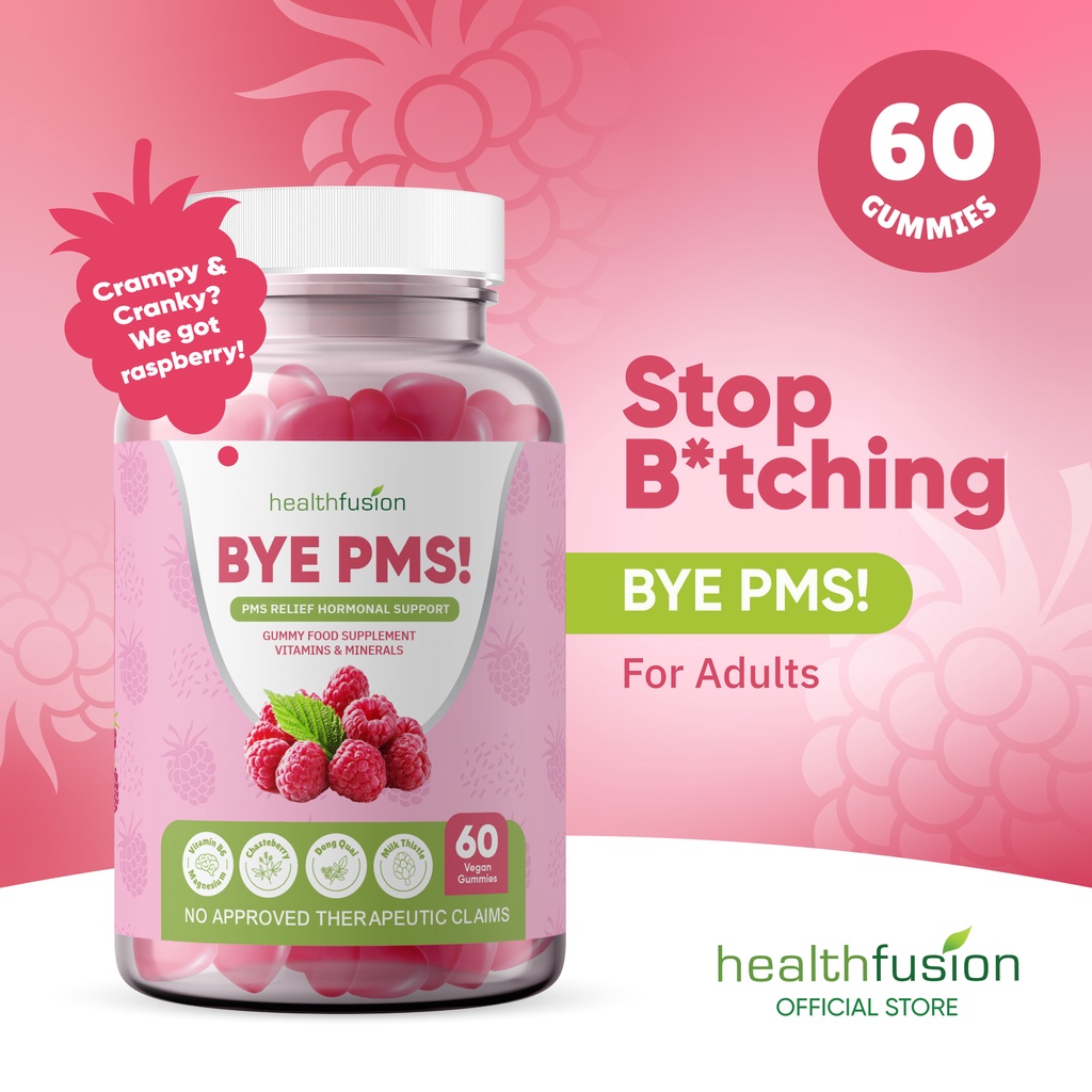 BYE PMS Hormonal Support, PMS Relief, PCOS Regulation Gummy Food
