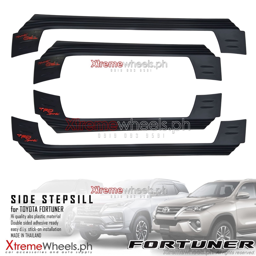 Toyota Fortuner 2016-2025 Trd Side Door Step Protector / Sepsill / Step ...