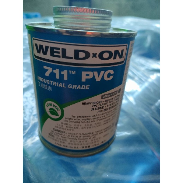 PVC Cement, Industrial Grade, Gray, WeldOn, 100 No leak Guaranteed