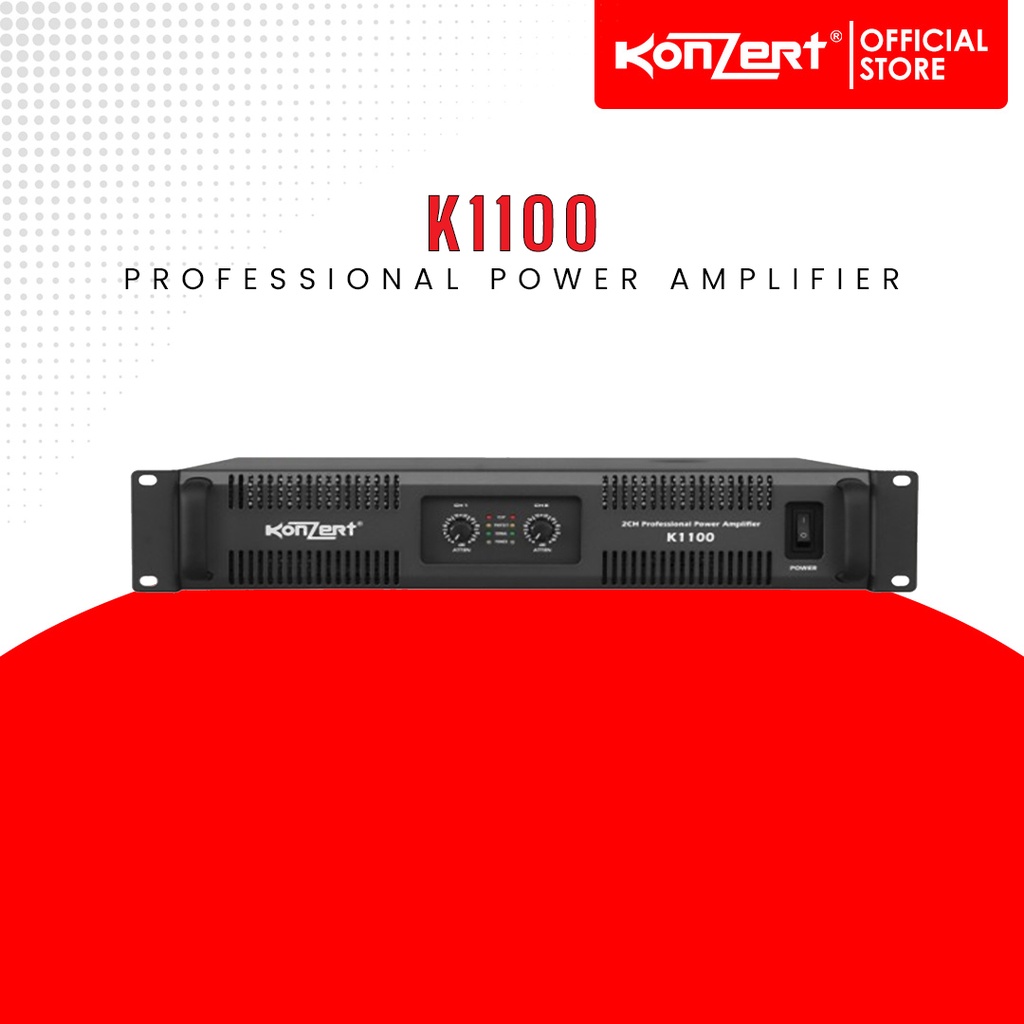 Konzert K1100 HighPowered Hybrid Professional Amplifier Shopee
