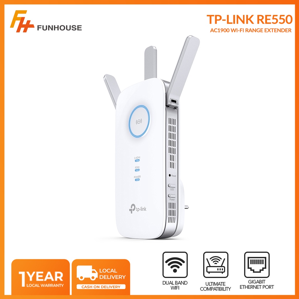 TP-Link RE550 AC1900 OneMesh Dual Band Wi-Fi Range Extender | WiFi ...