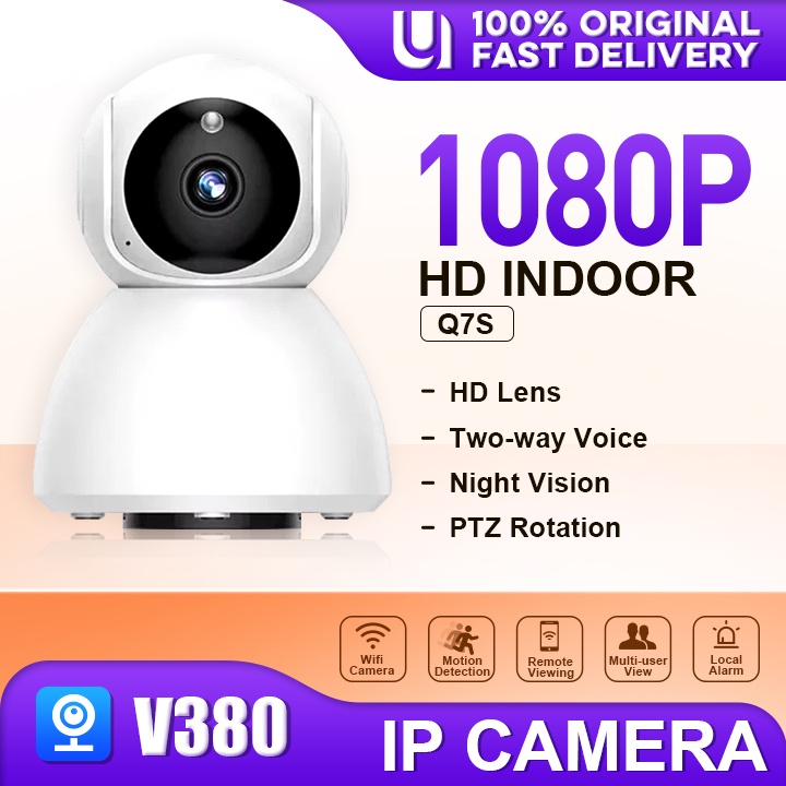 V380 Q8 CCTV Camera 1080P Smart HD Night Vision Indoor Wireless WIFI Network Security Camera