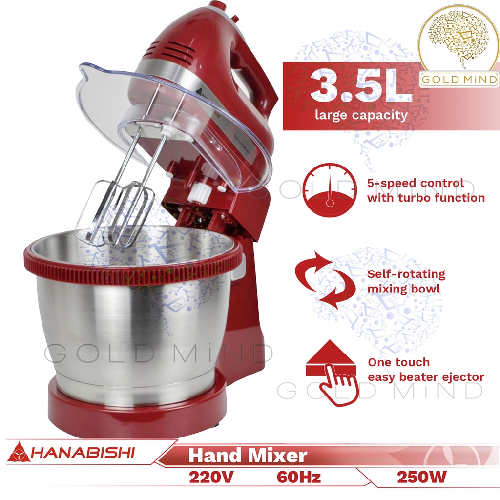Hanabishi Hand Mixer HHMB1600SS (250W) Shopee Philippines