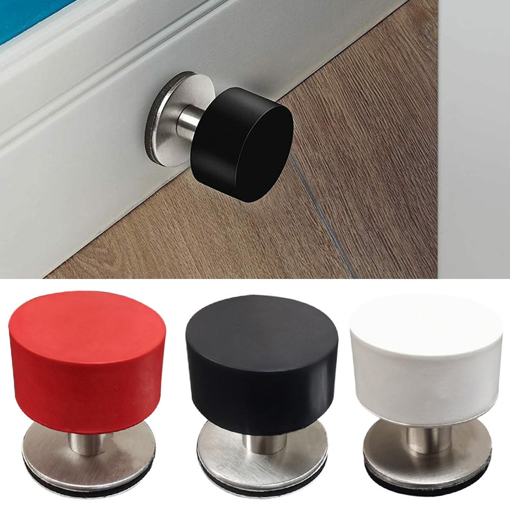 Non Punch Door Stopper Adhesive Door Stops Heavy Duty Stainless Steel