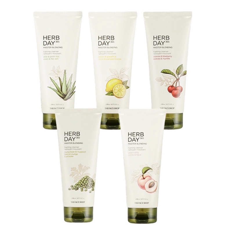 The Face Shop Herb Day 365 Cleansing Foam Original Shopee Philippines