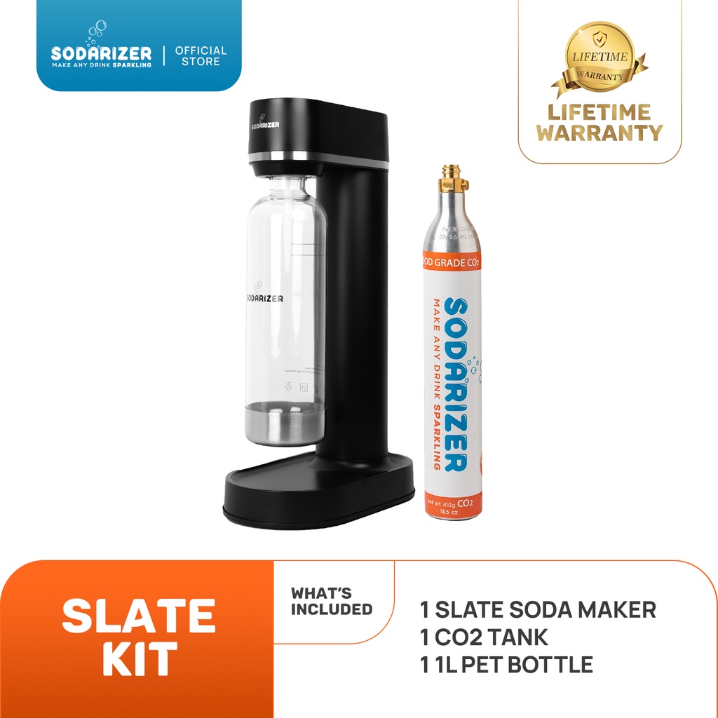 Sodarizer Slate Kit Soda Maker Sparkling Water Maker with CO2 Tank