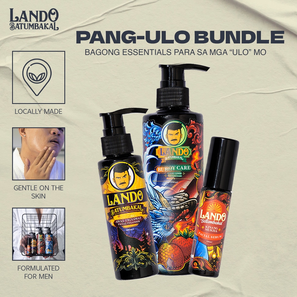 Lando Batumbakal Pang Ulo Bundle Men's skincare bundle for your