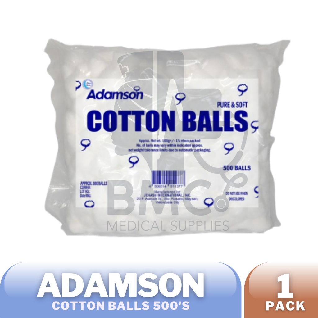 Adamson Cotton Balls (500's, 300's, 100's [Jumbo] /pack) Shopee