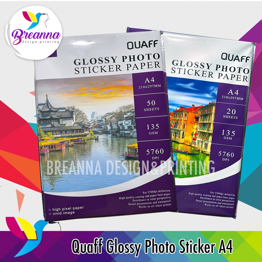 Quaff Glossy Photo Sticker paper A4 Shopee Philippines