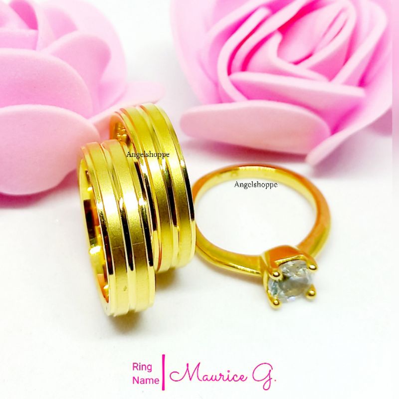 3in1 Set [Wedding ring and Engagement Ring] | Shopee Philippines