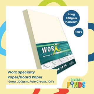 500pcs Worx Specialty Board Paper 200gsm White Short A4 or Long