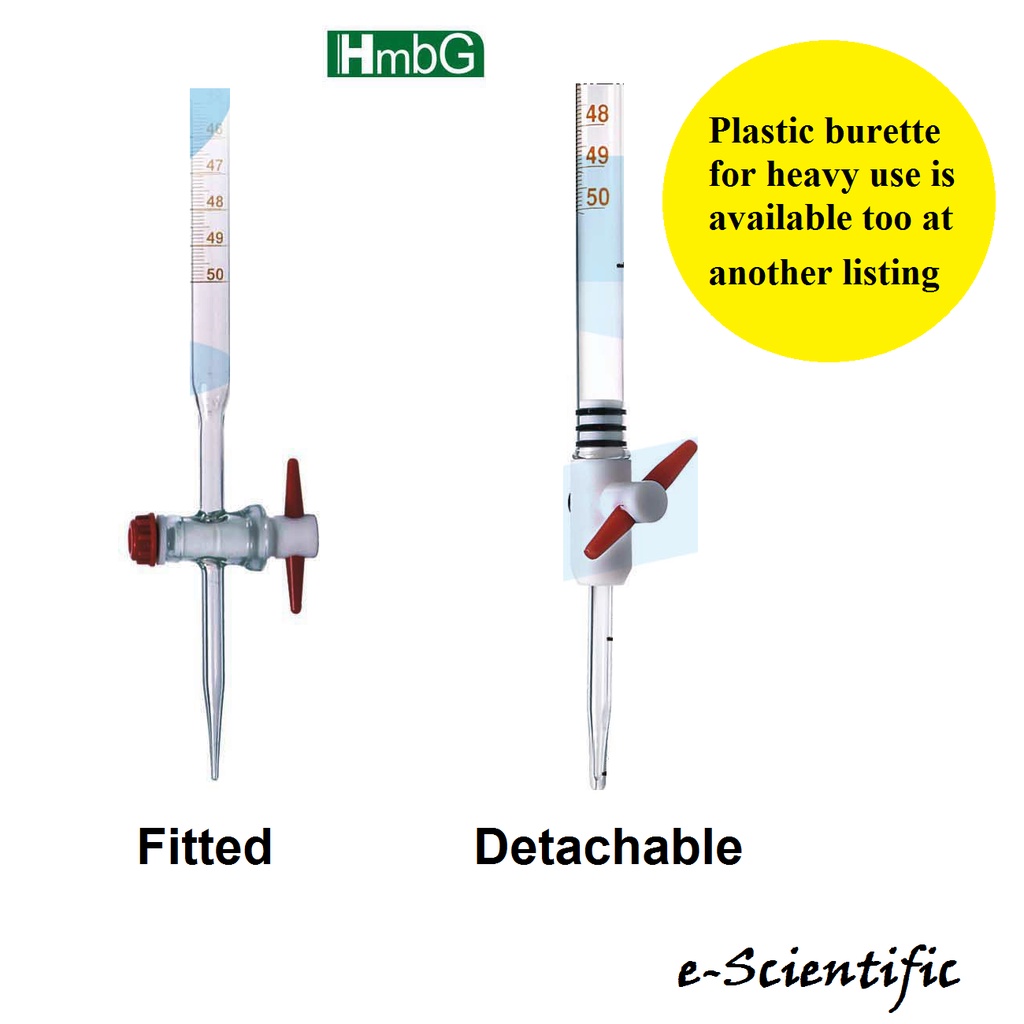 Burette Buret 50ml, Glass, HmbG Shopee Philippines