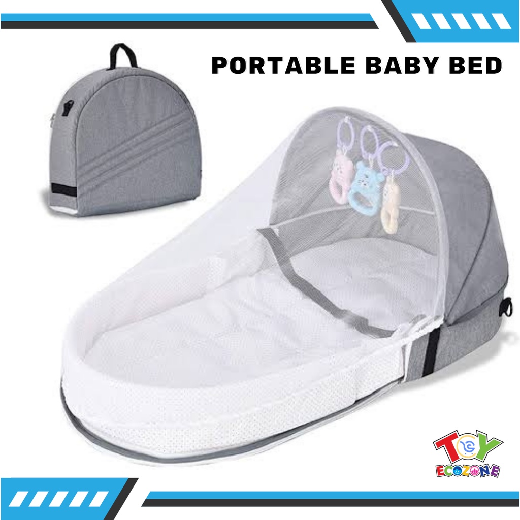 Baby Bed Portable Folding Nest Cot Travel Bag with Mosquito Net Infant