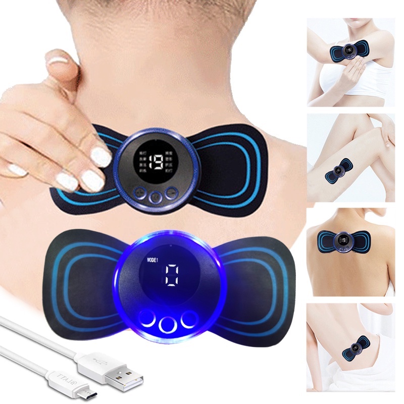 Neck Pulse Massage Patch Ems Electric Therapy Mini Massager Shoulder & Neck  Intelligent Electric Neck Massager