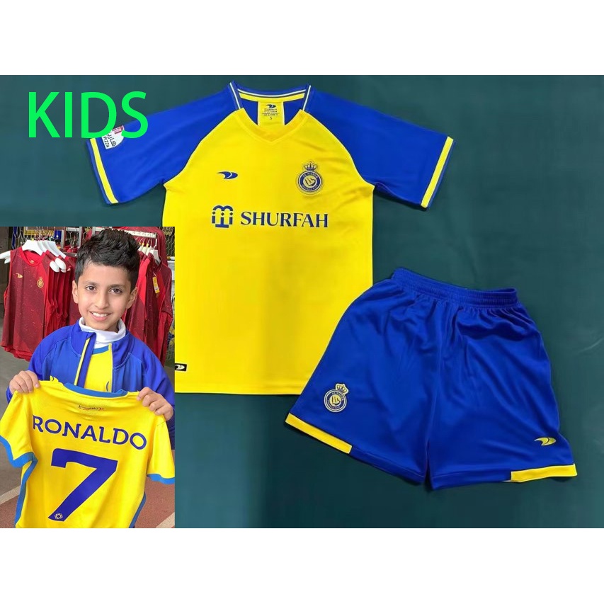 2022 2023 Al Nassr Kids Children Home Children Football Jersey Kids ...