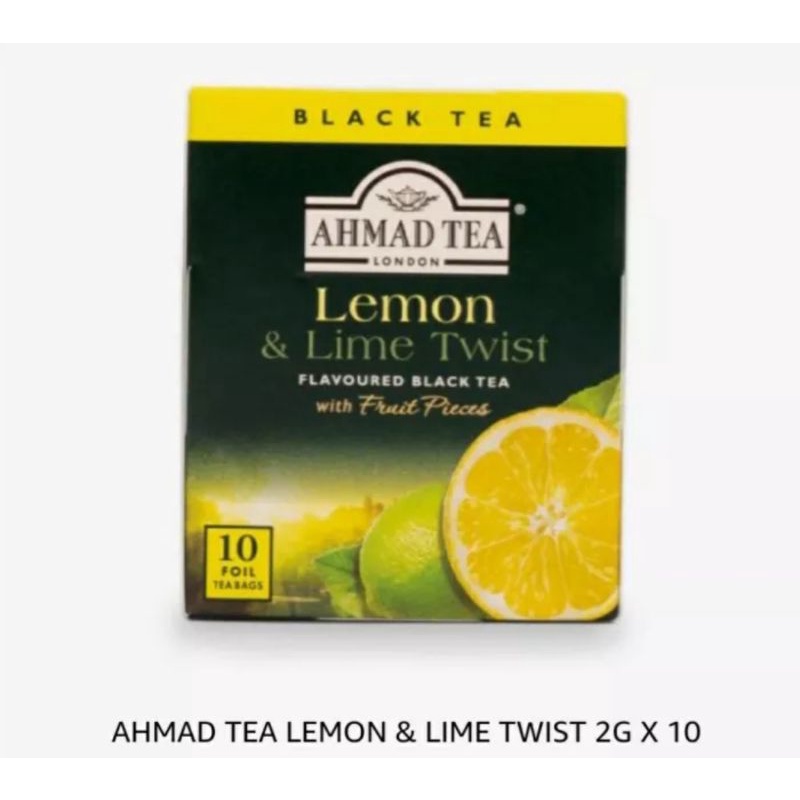Ahmad Tea London Lemon & Lime Twist Flavoured Black Tea 10pcsx2g