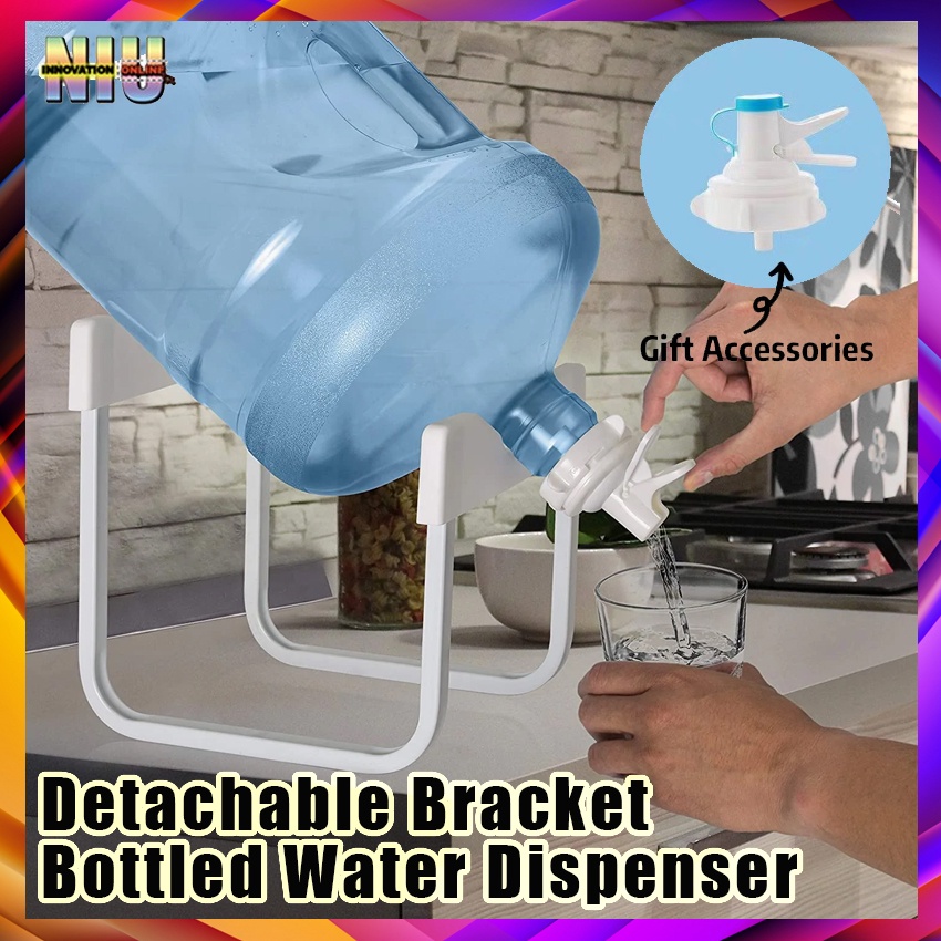 Detachable Bracket Bottled Water Dispenser Drinking Bucket Gallon Stand With Faucet Spigot Valve