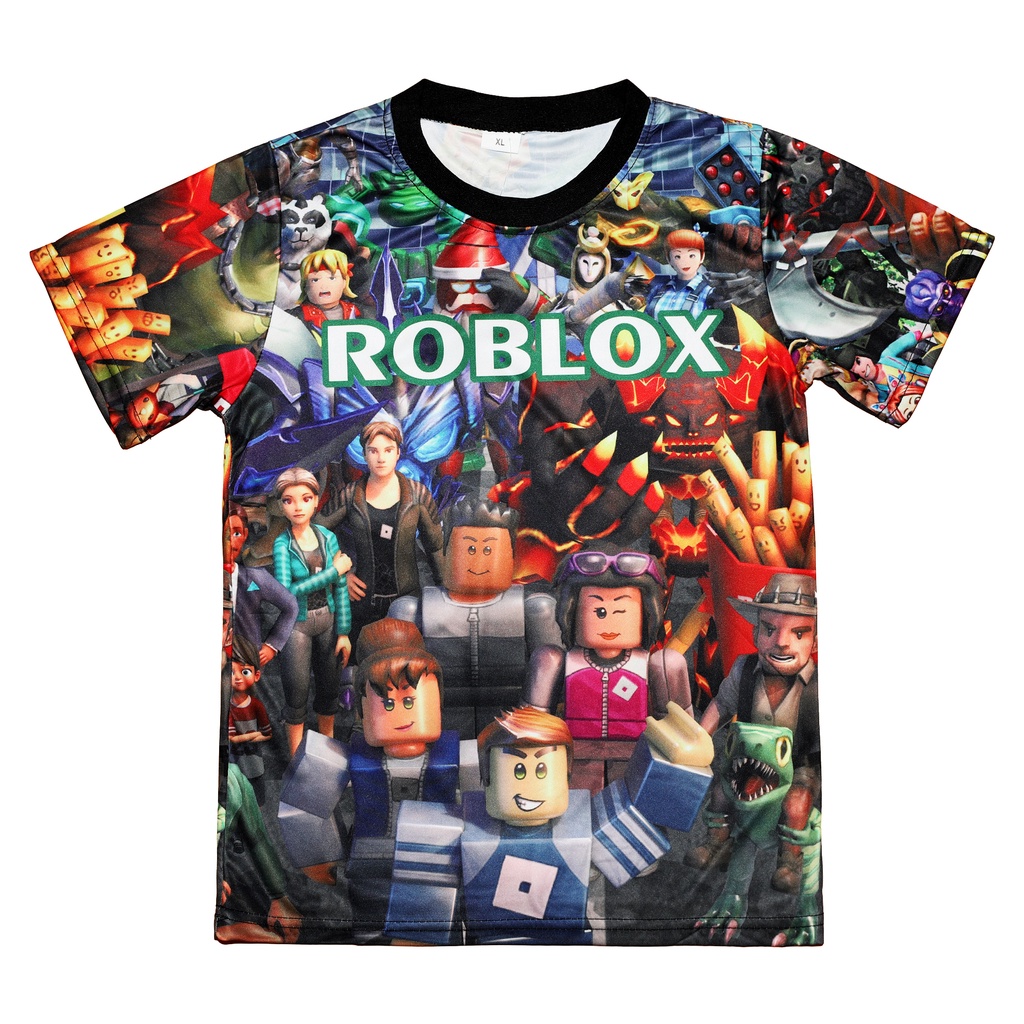 Roblox T-shirt for Kids Boys Game Cartoon Printed Shirts Clothes [4-12 ...