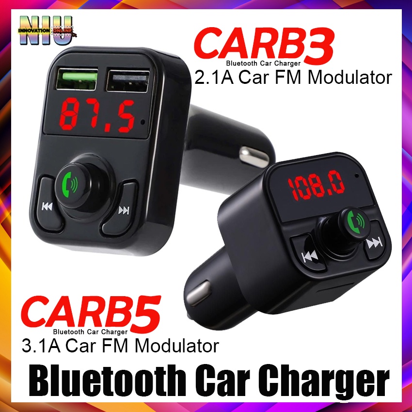 Dual USB Car Charger FM Transmitter Aux Modulator Bluetooth Handsfree