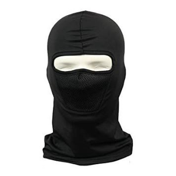 Spandex Motorcycle Balaclava Black with FOAM full face helmet Cotton ...