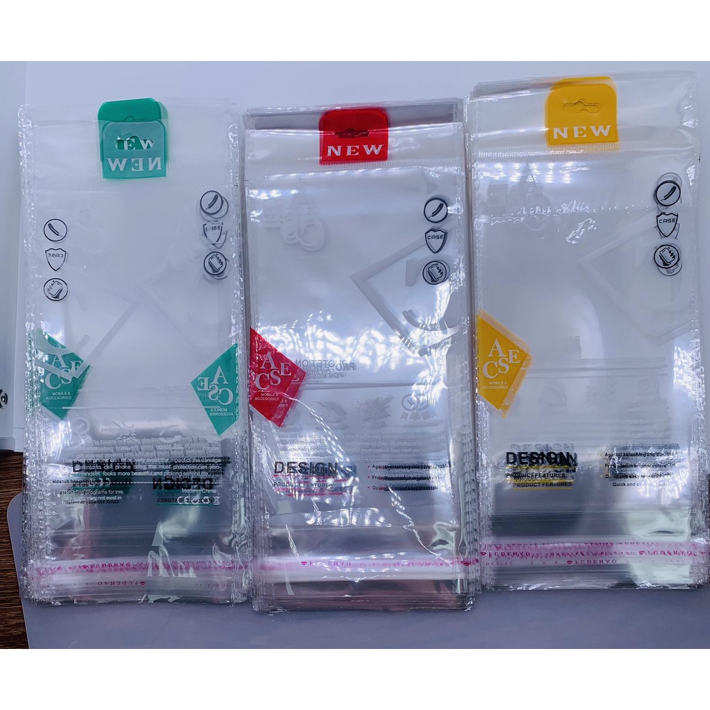 PHONE CASE PLASTIC WRAPPER CLEAR TRANSPARENT PLASTIC WITH TAPE SEAL 100 ...