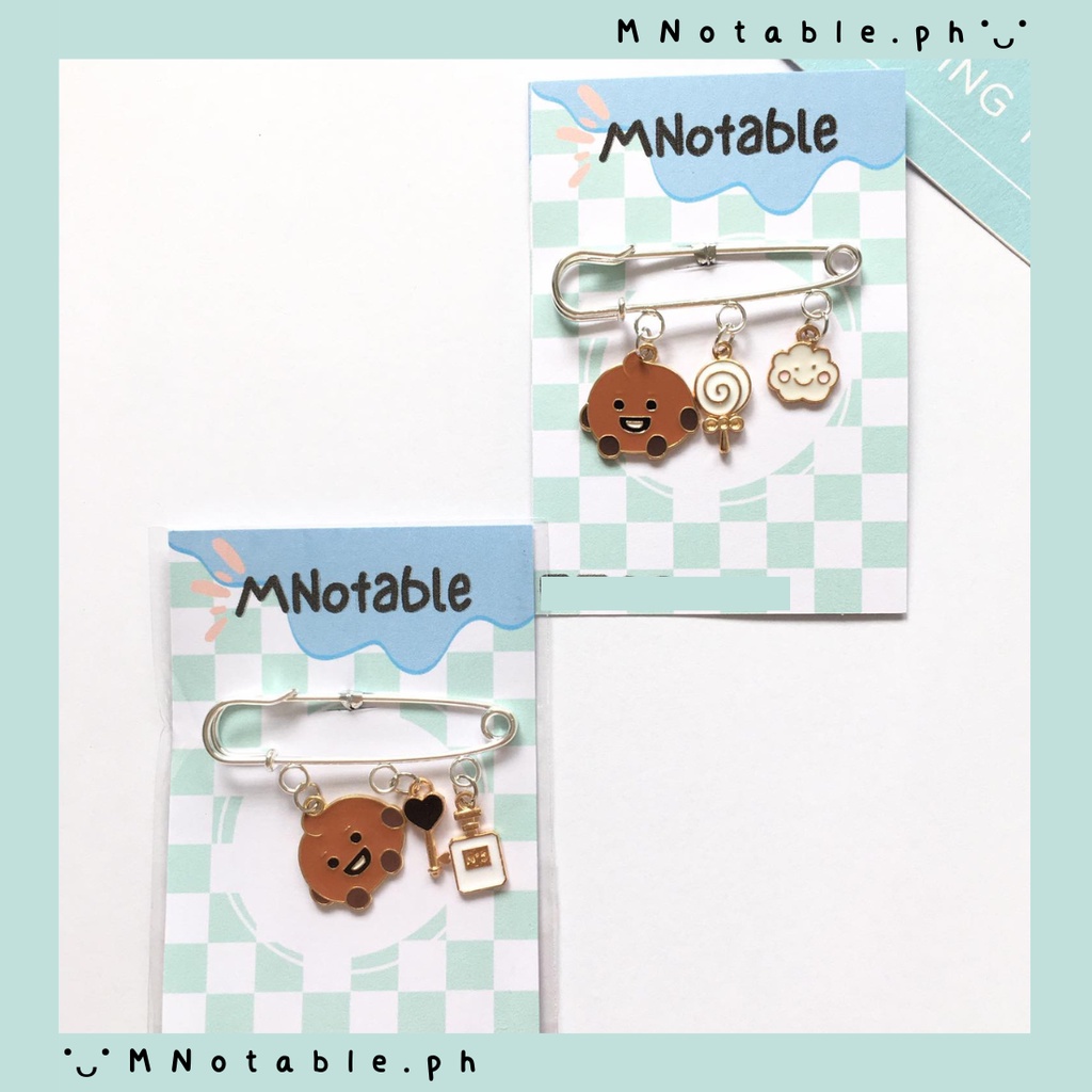 MNotable BT21 BTS Safety Pin Rings | Shopee Philippines