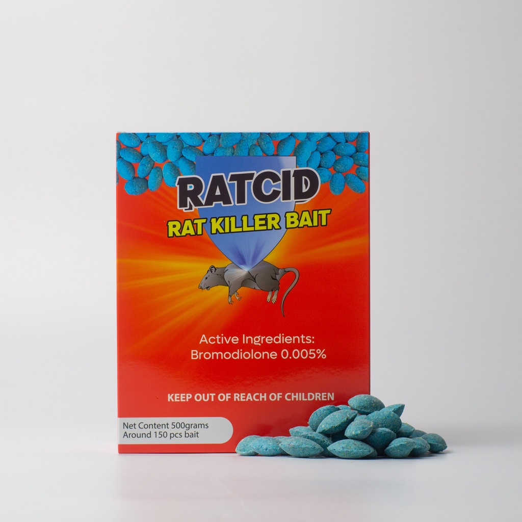 Ratcid Rat Killer, Rat Poison, Rat Bait Pill type 500 grams Shopee