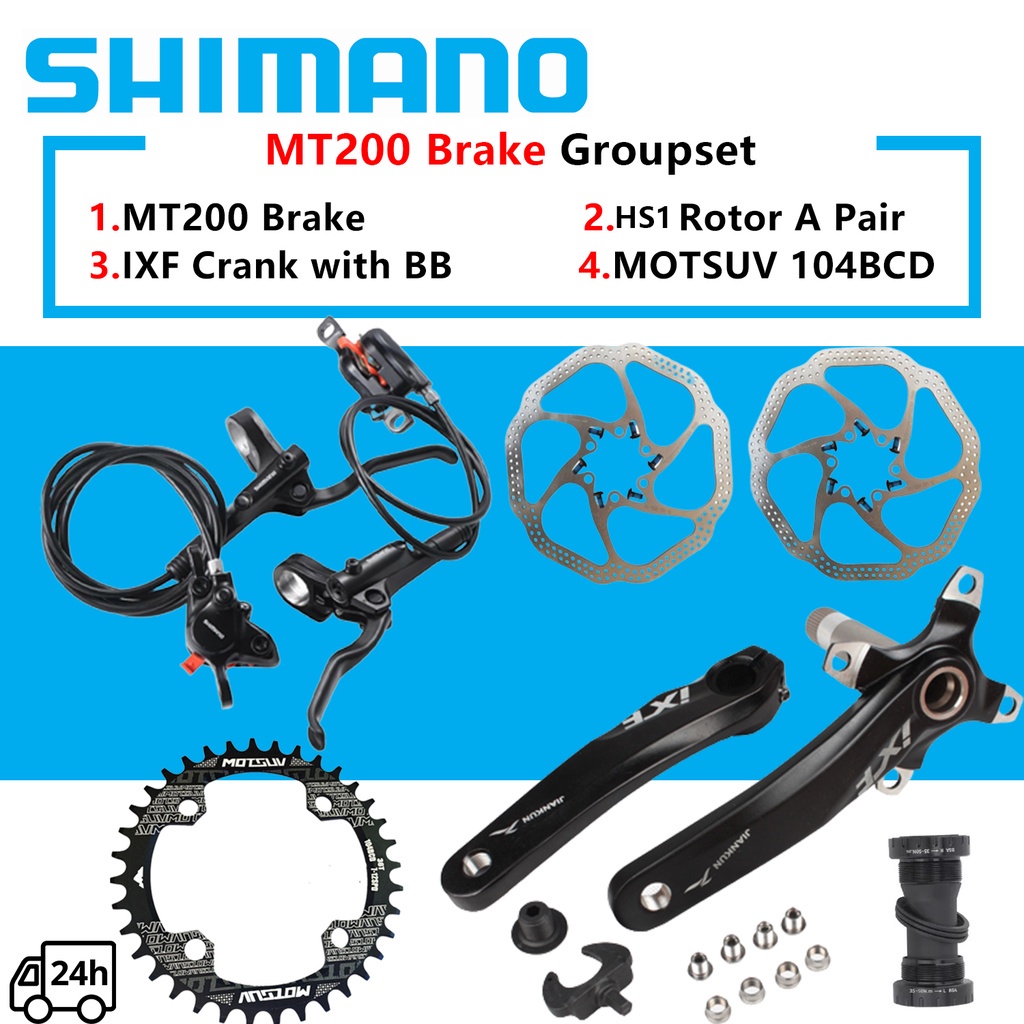 Shimano MT200 Bicycle Hydraulic Brake Groupset MT200 Brake IXF 170mm