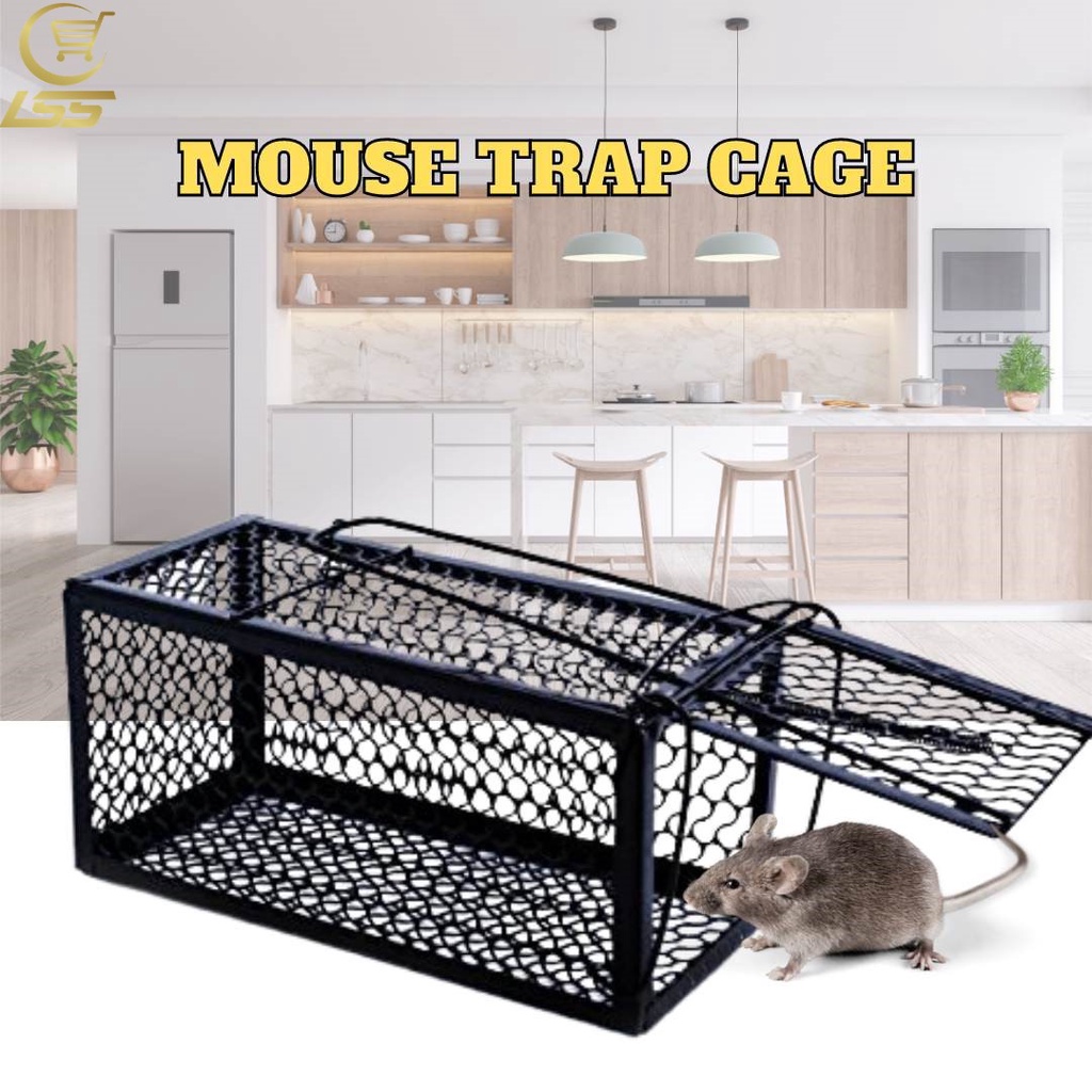 Efeq Rat Trap Cage Metal Foldable Cage Trap for Mice & Rats Reusable ...