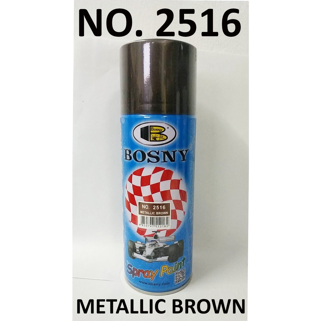 BOSNY SPRAY PAINT NO. 2516 METALLIC BROWN ( 300 GRAMS PER CAN ) QUICK