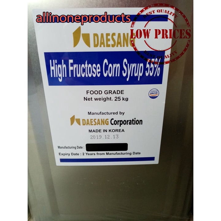 Daesang High Fructose Corn Syrup 55% Can 25kg - Daesang Fructose Syrup ...