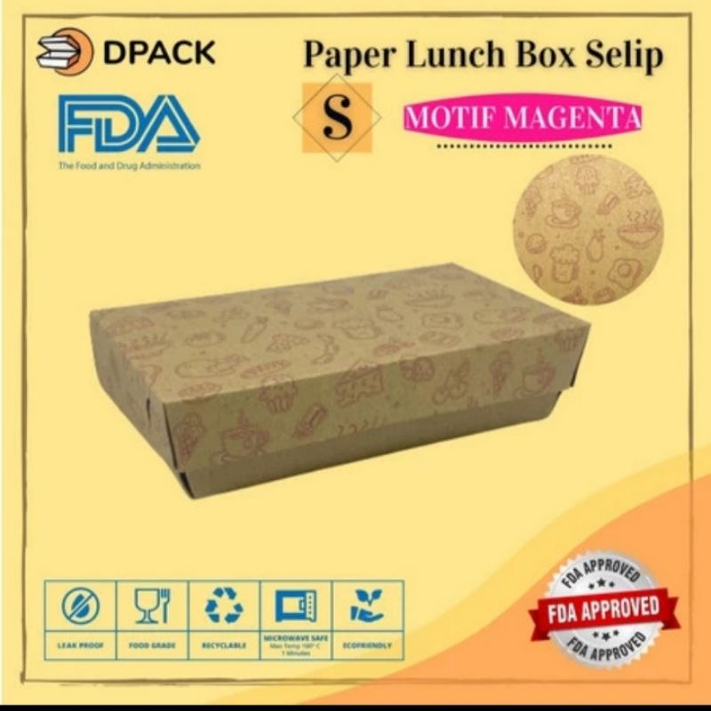 Kraft Motif Paper Lunch Box Per 100 pcs Size S-Motif|Takoyaki box ...