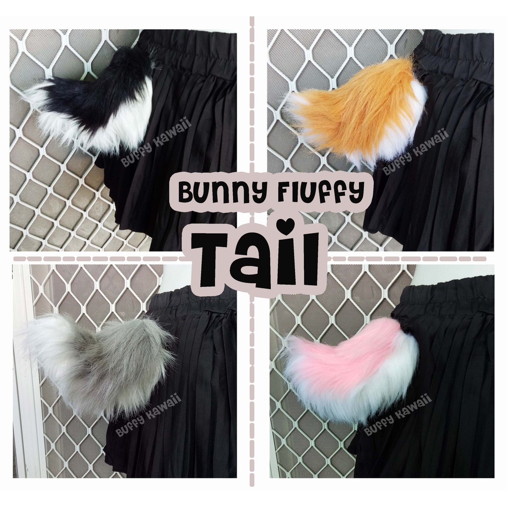 Furry tail Angora rabbit Juddy zootopia cosplay bob tail 18cm | Shopee ...