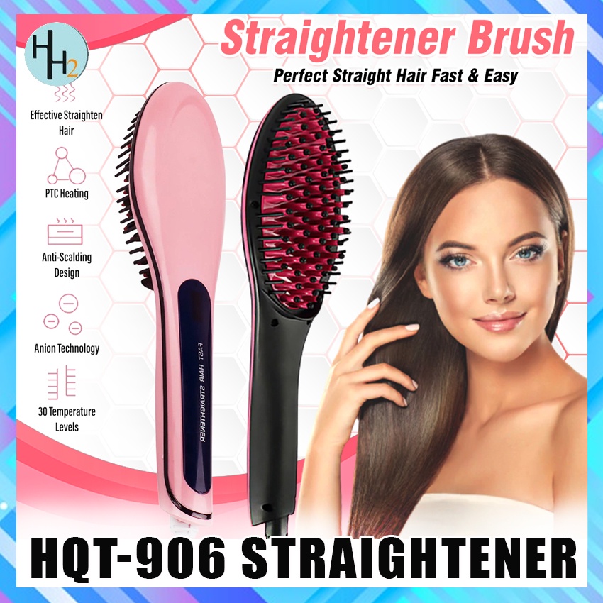 Fast hair straightener comb brush hot sale