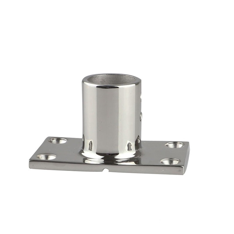 2PCS 90 Degree Stainless Steel 316 Square Handrail Rail Bases 22mm 25mm