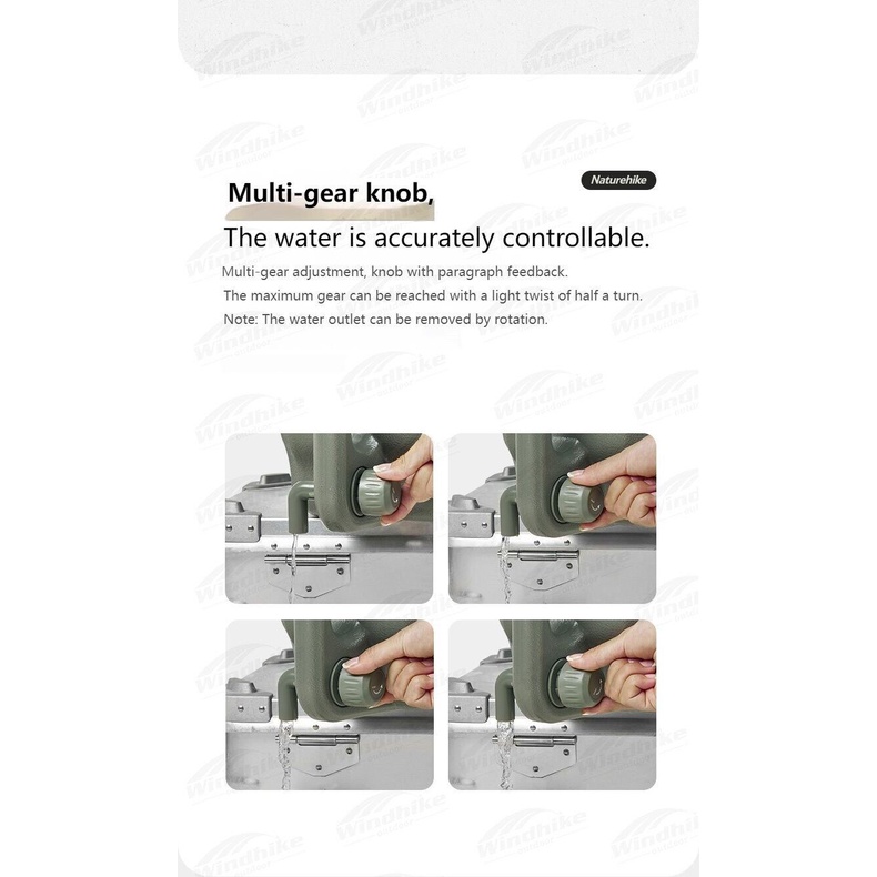 Naturehike 12L 20L Retro Style Plastic Food Grade Drinking Water