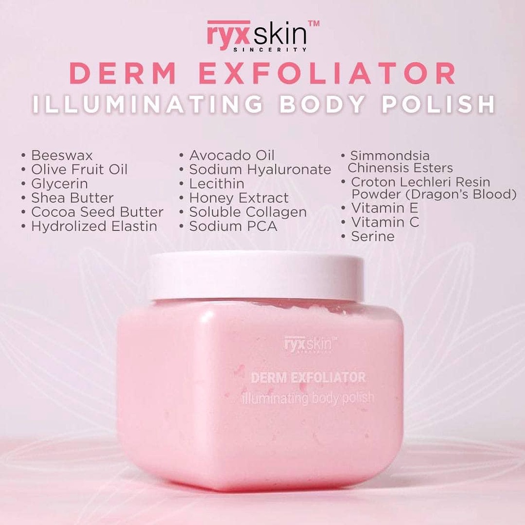RyxSkin Derm Exfoliator Illuminating Body Polish and Scrub 370g