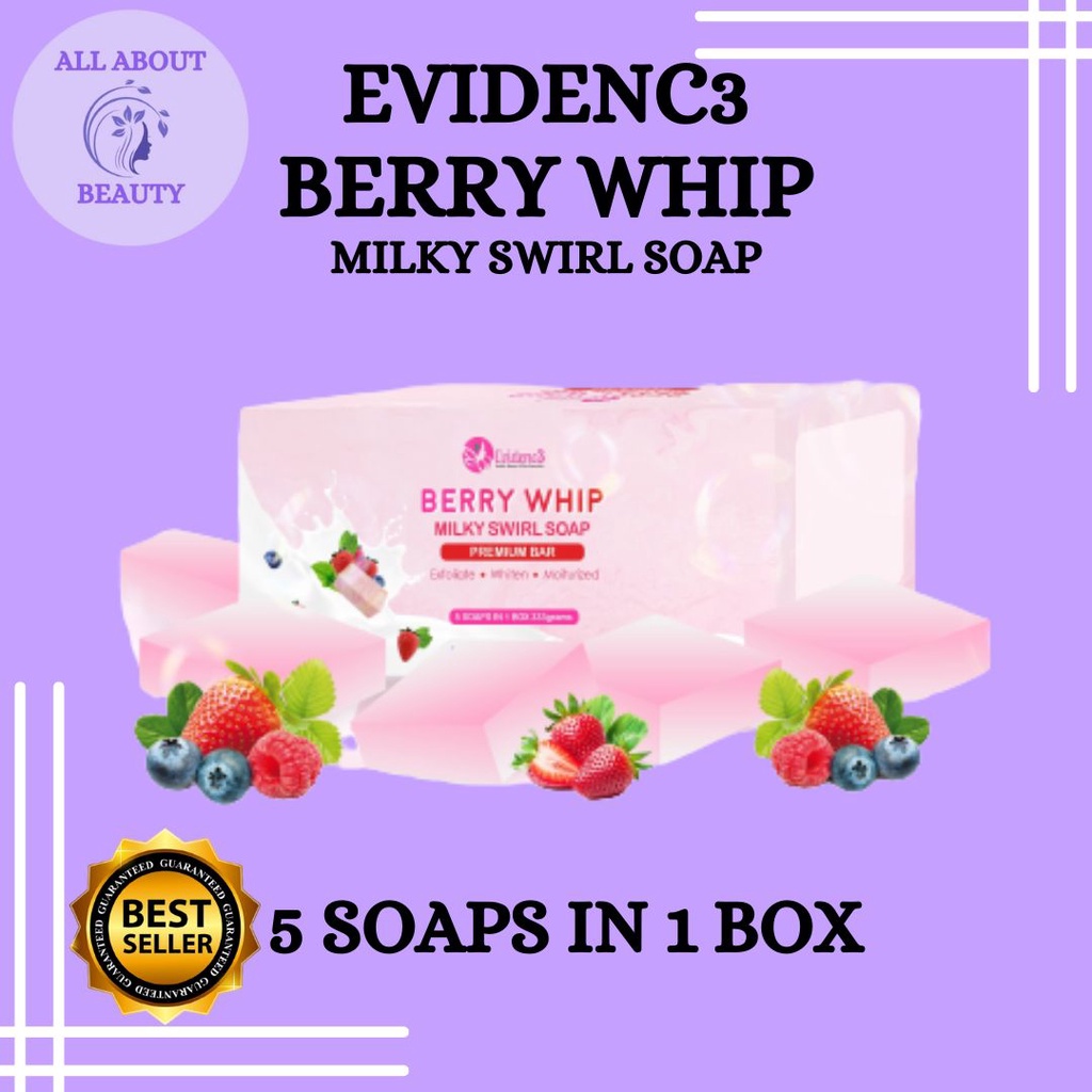 BERRY WHIP MILKY SWIRL SOAP PREMIUM BAR BY EVIDEC3 EXFOLIATE WHITEN ...