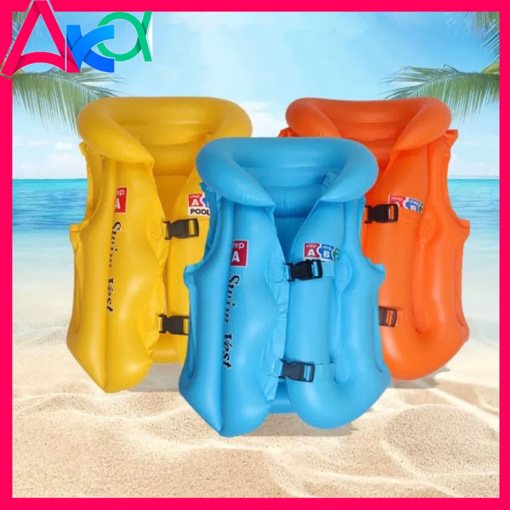 Swimsuit life jacket inflatable swimwear for kids swimming vest for ...