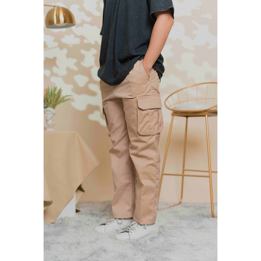 Modern 6 Pocket Cargo Pants Street Level Baggy Fit 6 Pockets Thick Fabric Shopee Philippines