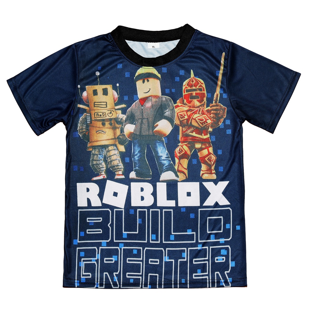 Roblox T-shirt Kids Game 3D Sandbox tshirt Clothes Cartoon Unisex Boys ...