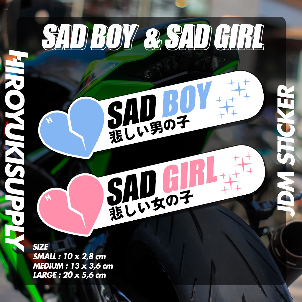 Jdm Sad Boy & Sad Girl stickers | Shopee Philippines